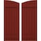 Ekena Millwork Americraft 6-Board (2 Batten) Wood Joined Board-n-Batten Shutters w/Ellipt Top, ARW101BE621X77MRH, PR ARW101BE621X77MRH - alternate 1